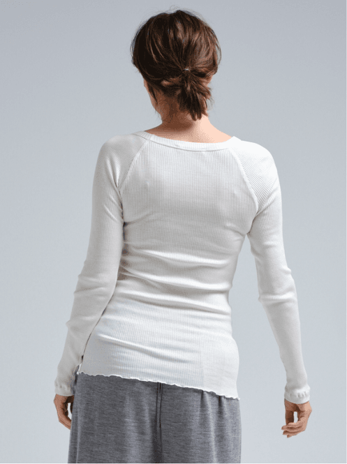 Hovedbilde Silky Jade Genser, Off-White, Silke