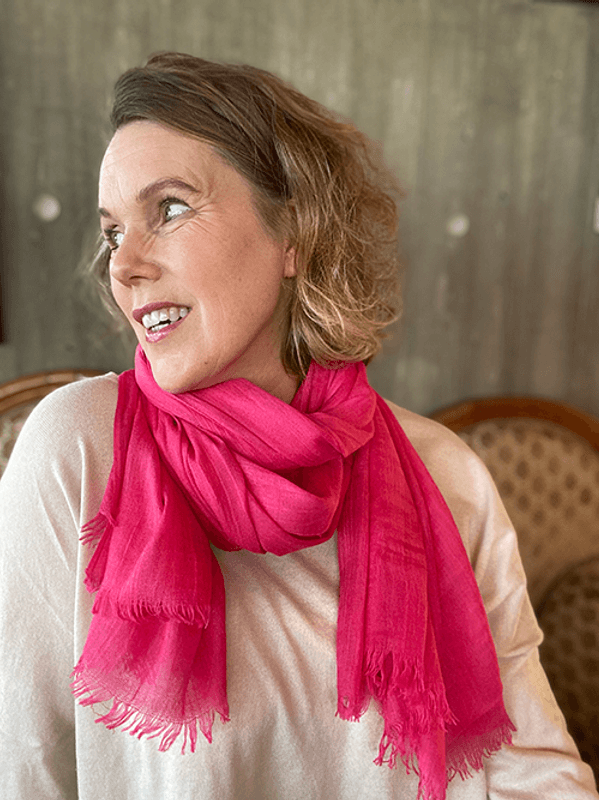 Ulrikke Skjerf, Bomull / Ull, Hot Pink