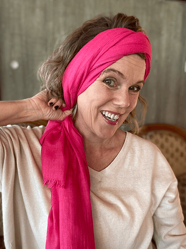 Ulrikke Skjerf, Bomull / Ull, Hot Pink