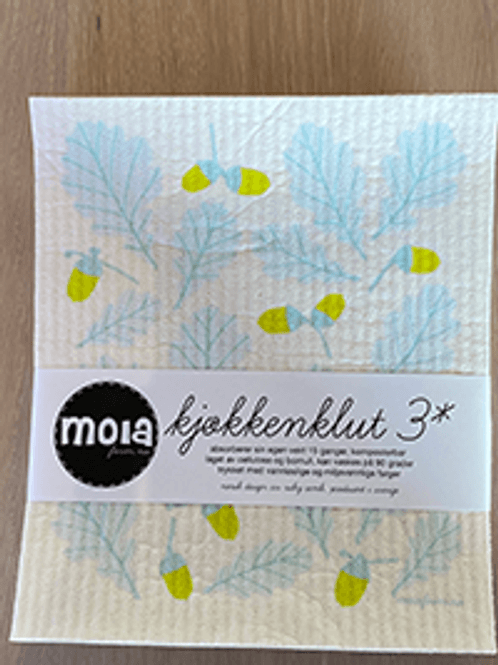 Hovedbilde Kjøkkenklut Eik, Mint, 3 pk