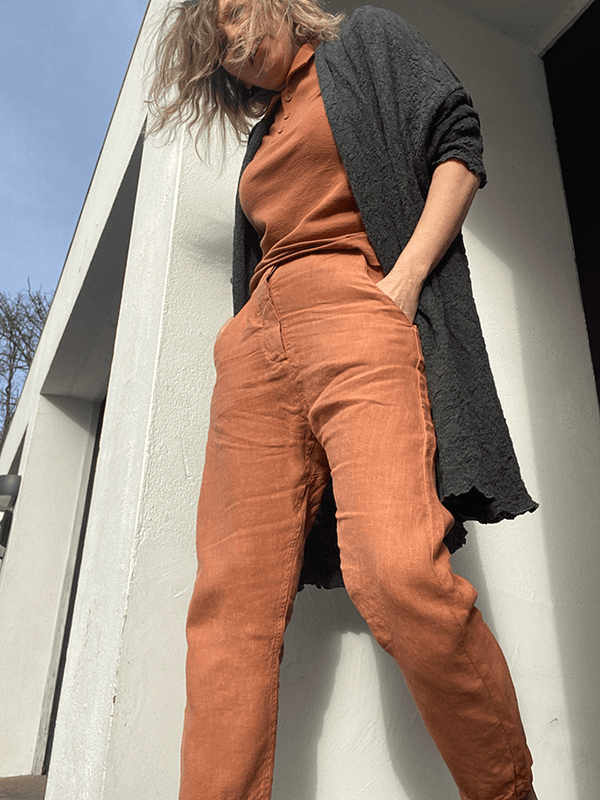 11022 Chinos, Pecan Brown, Lin