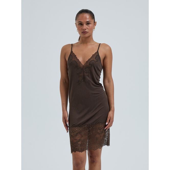 Hovedbilde Silk Slip Romance, Underkjole, Umber Brown, Silke