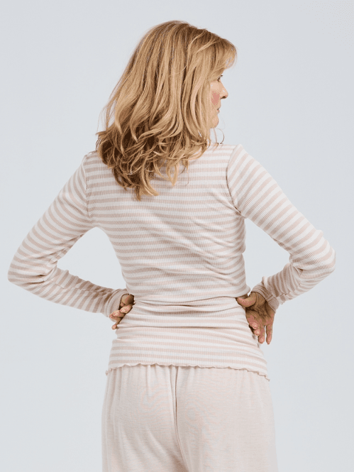 Hovedbilde Silky Fiore T-Genser, Rosie Beige / Off-White, ...