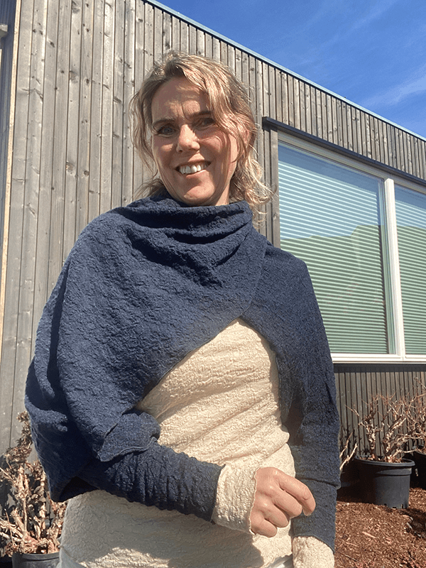 1507 SkulderVarmer, Midnight Blue Melange, Bubble Wool