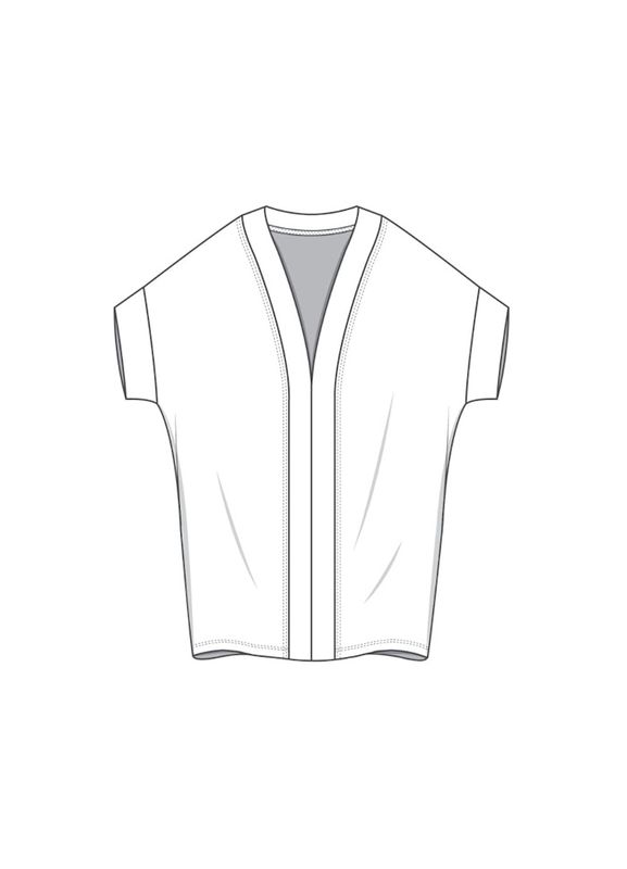 PreOrder: 8618 Cardigan Extra Wide, Bamboo, One Size