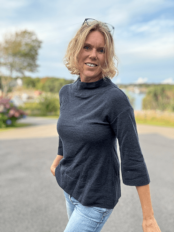 4051 Genser, Midnight Blue Melange, Merino