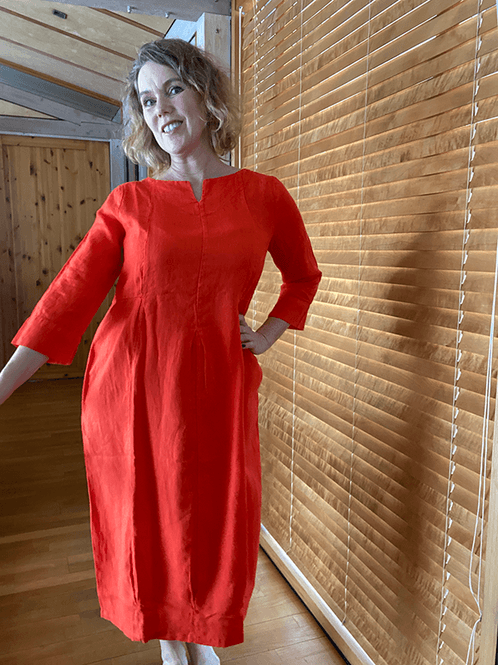 Hovedbilde 11020 Kjole, Hot Coral, Lin