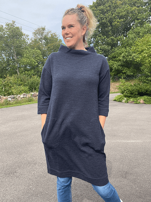 Hovedbilde 14005 GenserKjole, Midnight Blue Melange, Double ...