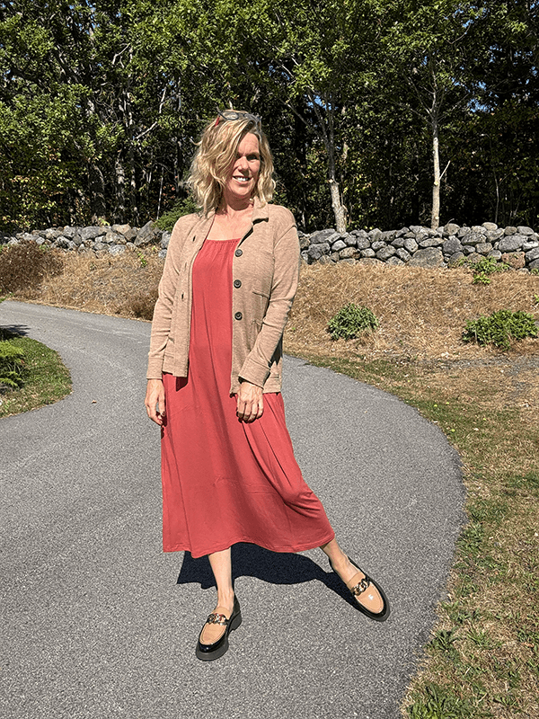 7622 Strap Dress, Tarracotta, Bamboo