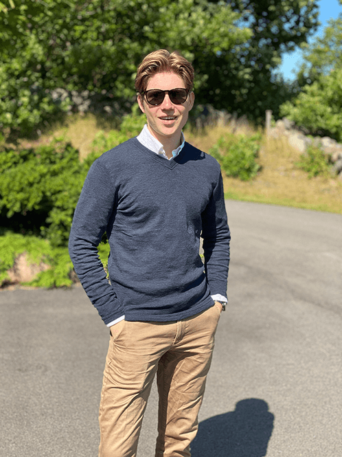 Hovedbilde 4020 RAM Genser V, Merino, Midnight Blue Melange