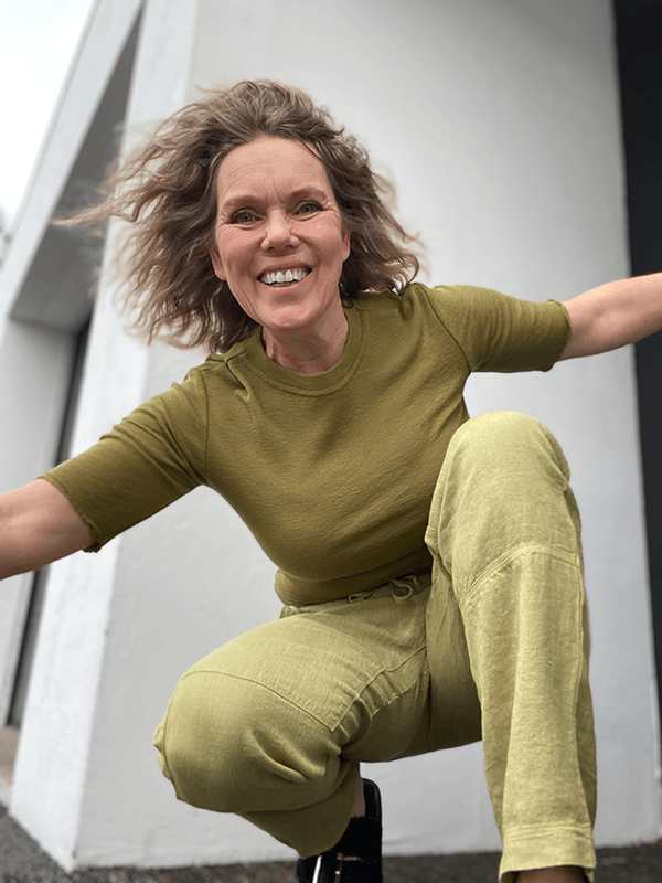 11032 Bukse, Dried Moss, Lin