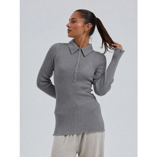 Hovedbilde Woolen Classic Polo, Grey Melange, Merino