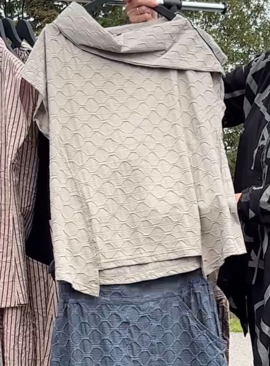 PreOrder: 0167 Topp, Bubble, Bomull, Blå