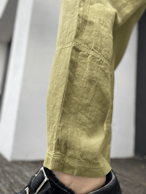 11032 Bukse, Dried Moss, Lin