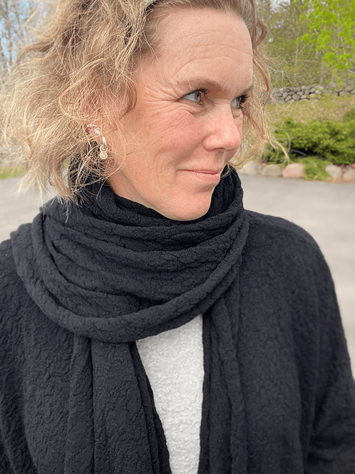 Hovedbilde 1503 Skjerf 58x200cm, Black, Bubble Wool