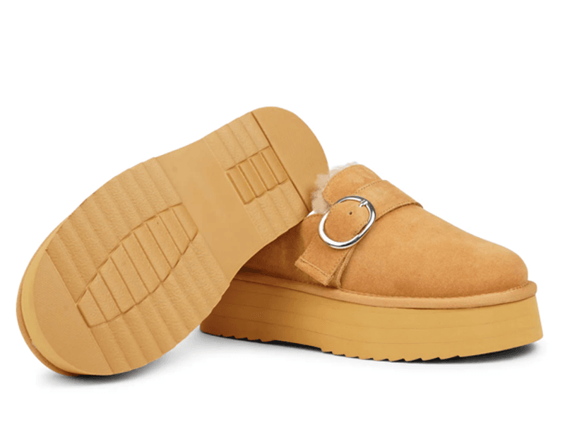 Viso Mules, Suede Skinn, Light Camel