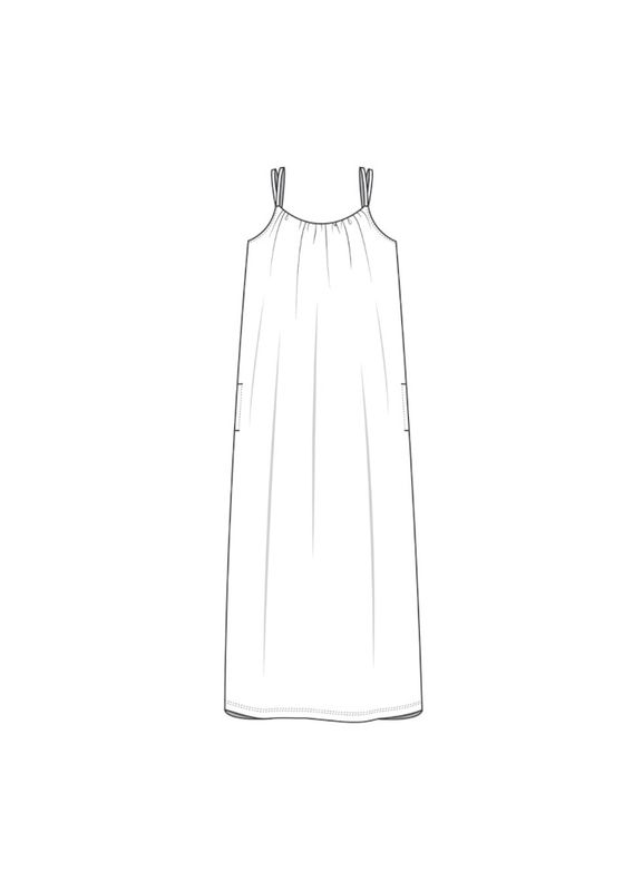 PreOrder: 7622 Strap Dress, Bamboo, XS/S M/L XL/XXL
