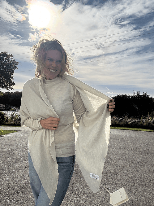 Hovedbilde 1063 Sjal Curling, Pearl Grey Melange, Merino