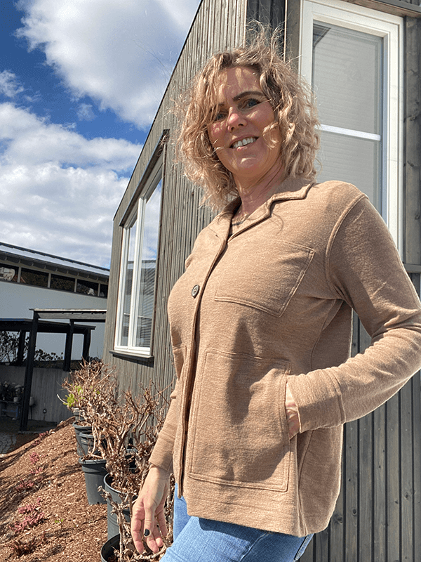8021 Jakke / Blazer, Light Camel Melange, Merino