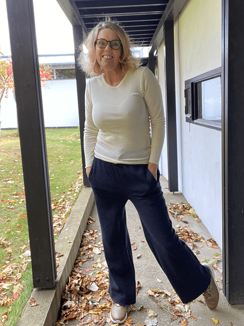 Hovedbilde 14012 Bukse, Midnight Blue Melange, Double Face