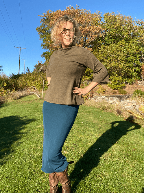 Hovedbilde 5003 Skjørt, Petrol, Merino