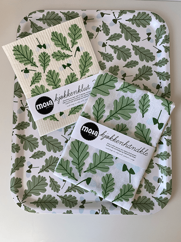 Fat, 43x33 cm, Eik Grønn