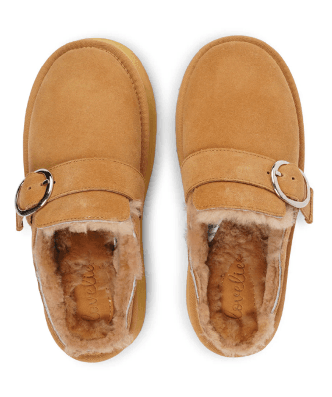 Viso Mules, Suede Skinn, Light Camel
