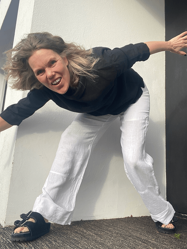 11033 Bukse Patch Pockets, White, Lin