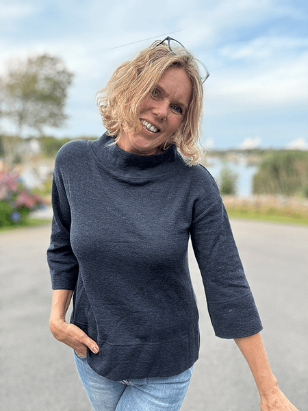 Hovedbilde 4051 Genser, Merino, Midnight Blue Melange