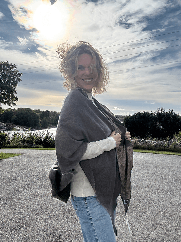 1063 Sjal Curling, Earth Melange, Merino