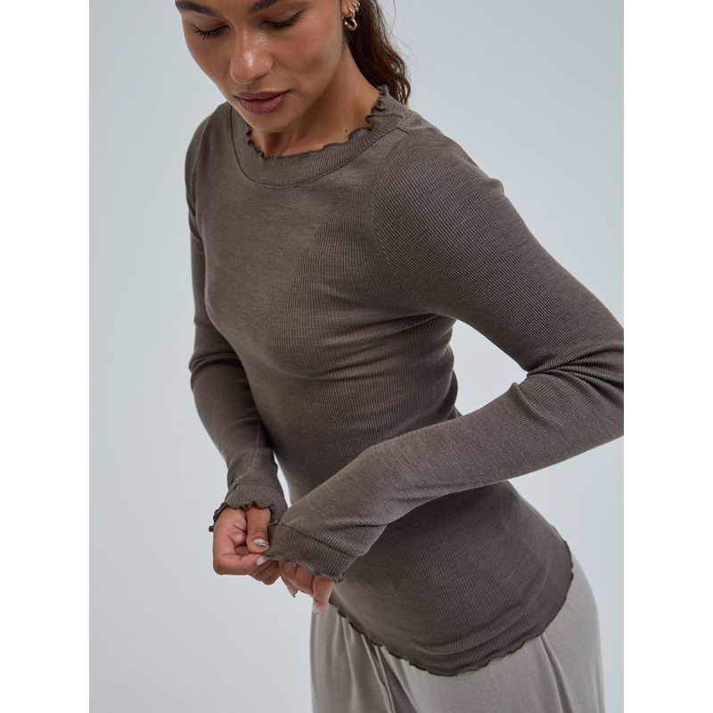 Wooly Boat Neck, Fungi, Merino / Silke