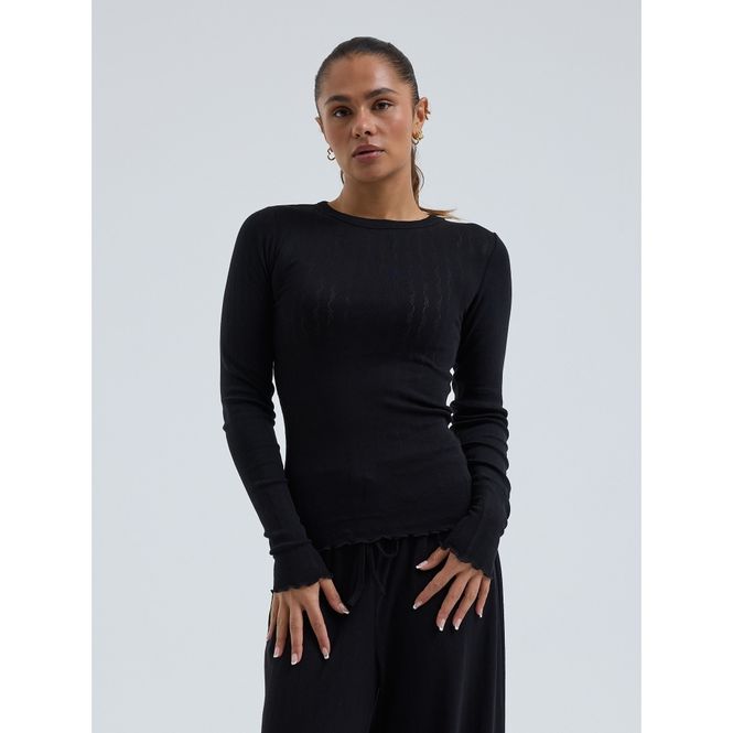 Hovedbilde Jacquard Fiore T-Genser, Black, Bomull