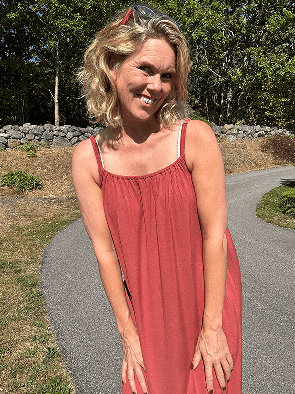 7622 Strap Dress, Tarracotta, Bamboo