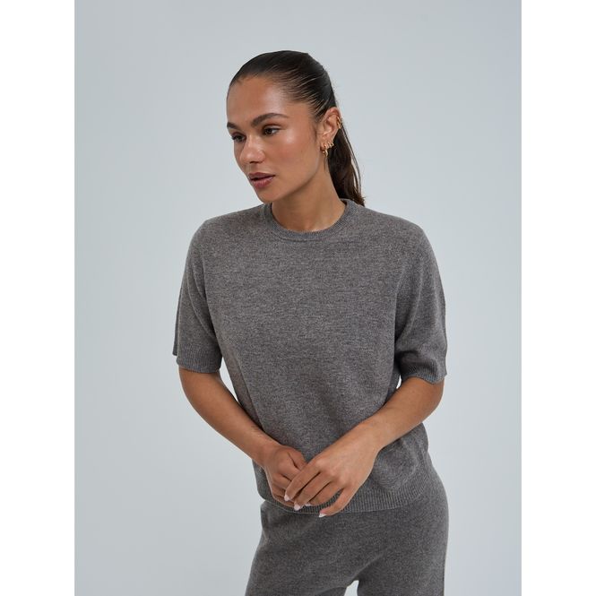 Hovedbilde Wool Cashmere, Classic T-Shirt, Heather Mushroom, ...