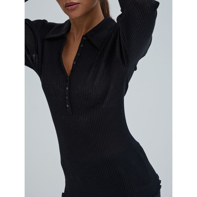 Hovedbilde Woolen Classic Polo, Black, Merino