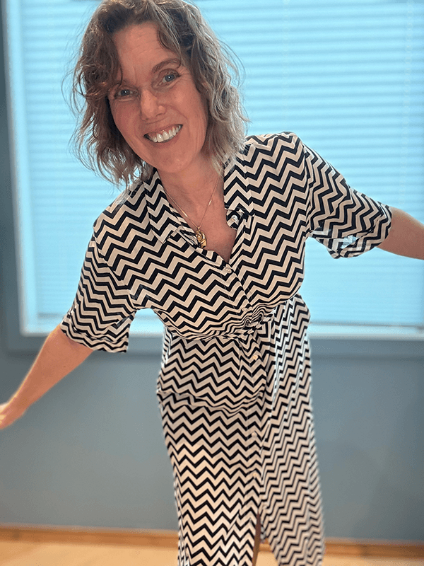 Lucca Kjole Zig Zag, Black / White, Rayon