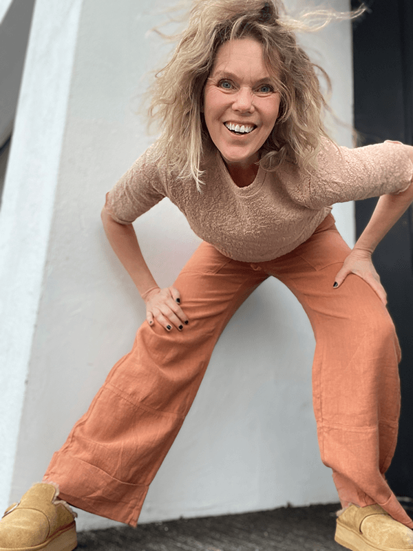 11033 Bukse Patch Pockets, Pecan Brown, Lin