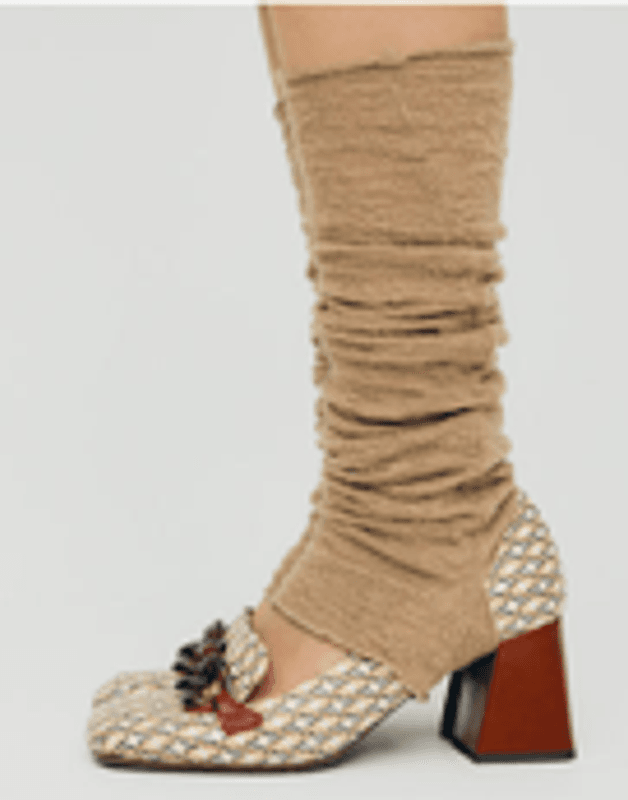 1502 LeggVarmere, Elephant Melange, Bubble Wool