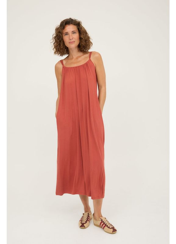 7622 Strap Dress, Tarracotta, Bamboo