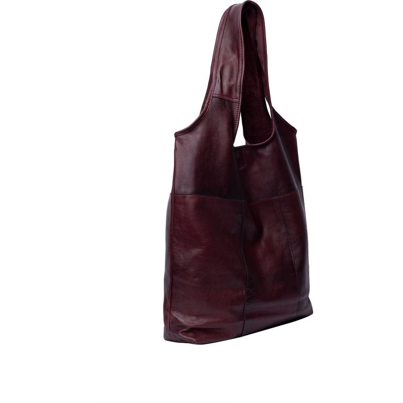 Lyra Urban Shopper, Skinn, Dark Cherry