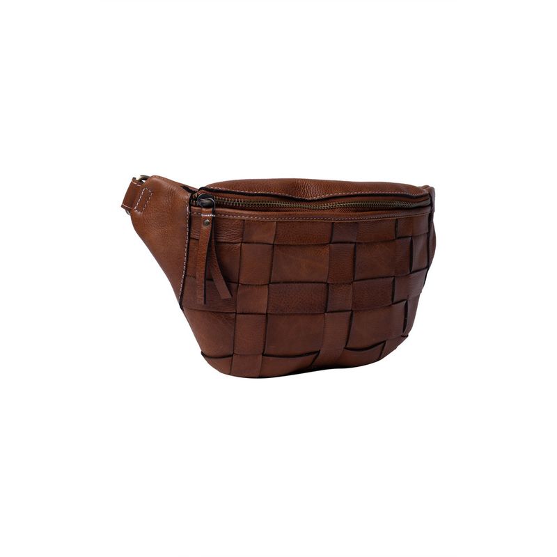 Noor Bumbag, Walnut, Skinn