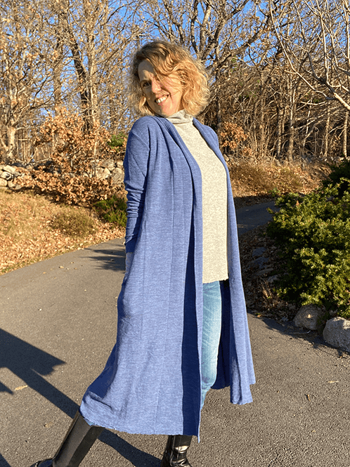 Hovedbilde 8010 Cardigan X-Lang, Indigo Blue Melange, Merino