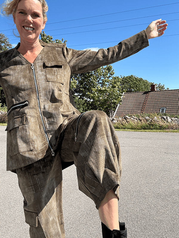 4169 Bukse Velvet, Army, Cord Tykk