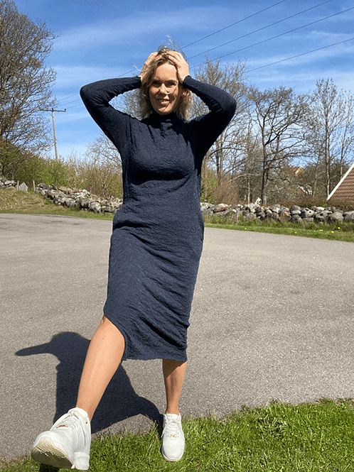 Hovedbilde 7503 Kjole, Midnight Blue Melange, Bubble Wool