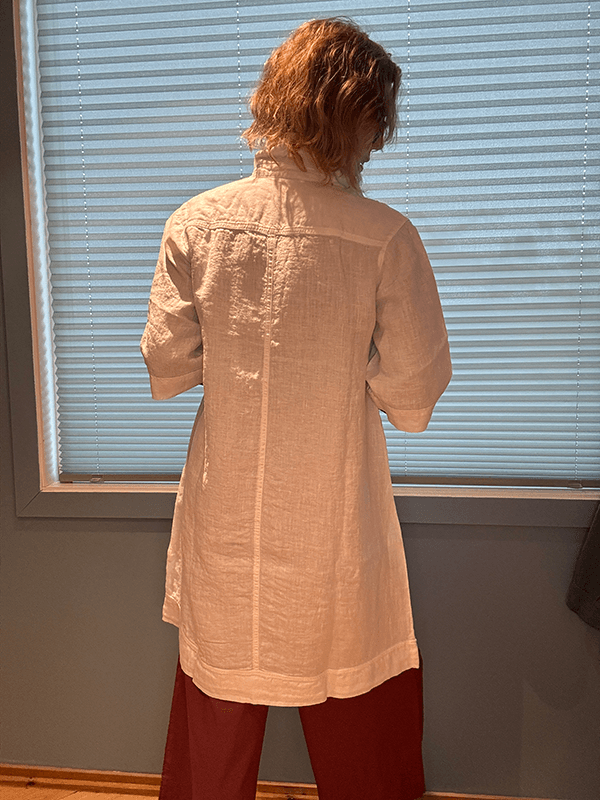 11026 SkjorteKjole, White, Lin
