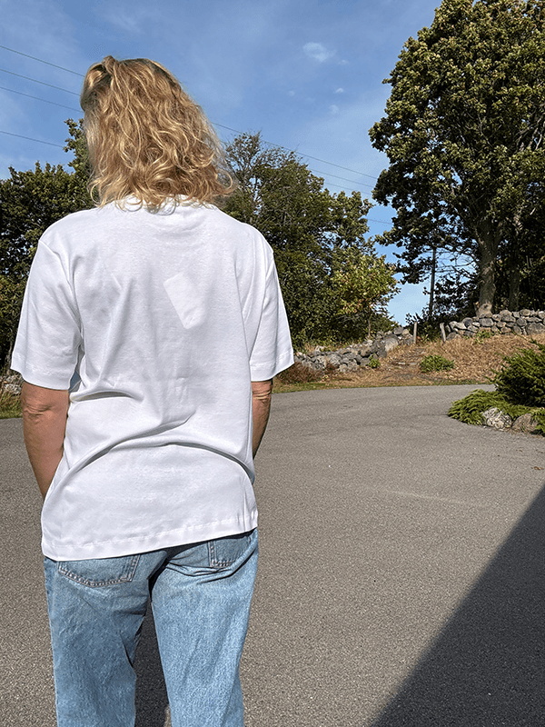 4323-1 T-Shirt Relaxed u/logo, White, Bomull